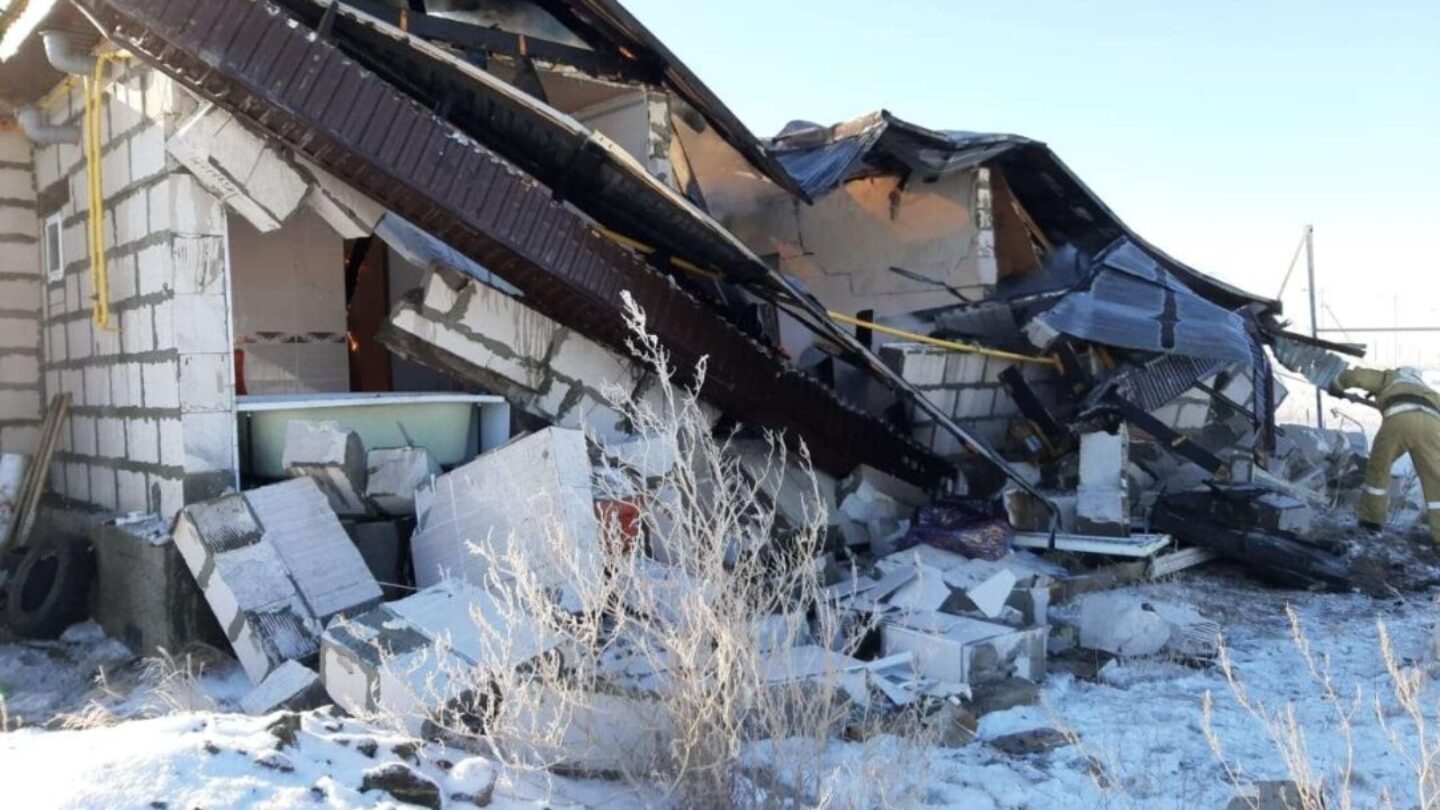 Взрыв газа в городе Хромтау