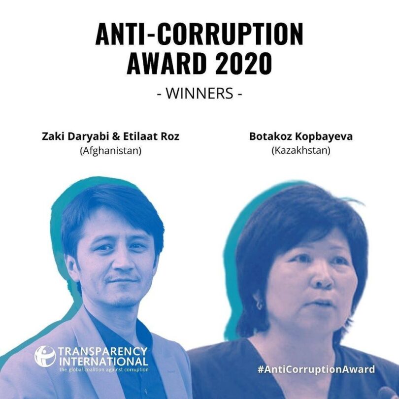 Ботакоз Копбаева победила на Anti-Corruption Award 2020