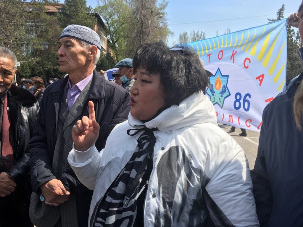Несанкционированный «земельный» митинг ДПК в Алматы