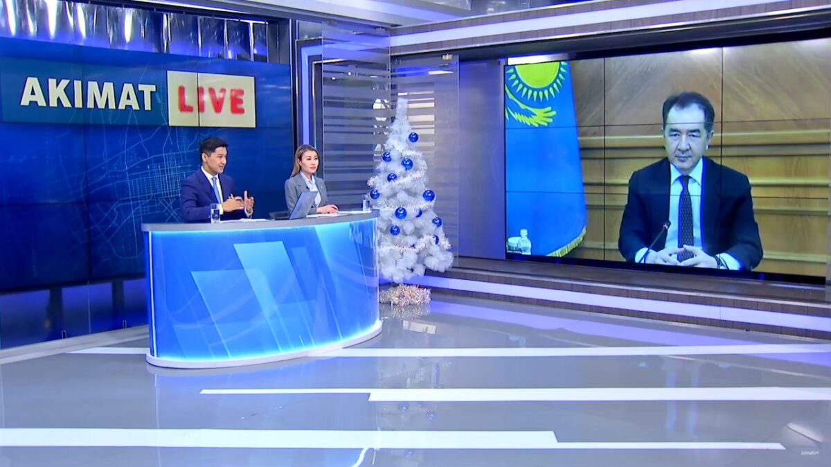 Бакытжан Сагинтаев избегает острых вопросов в прямом эфире телеканала Almaty