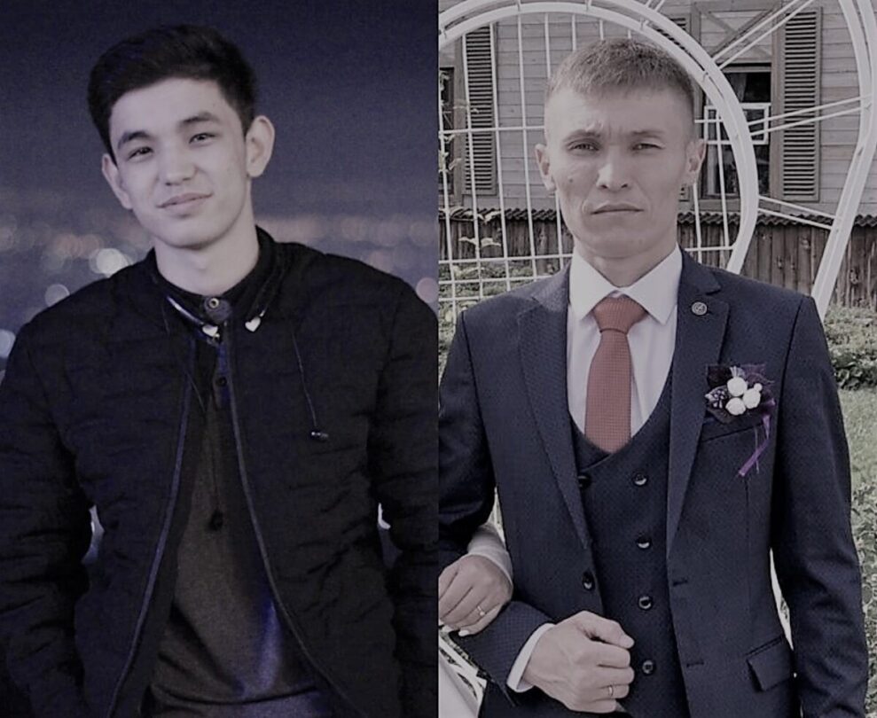 «Безвинно расстрелянные» покойные - Куаныш Кабылканов (справа в галстуке) и Бакберген Толегенов. Фото: Orda
